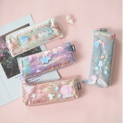1Pcs Kawaii Pencil Case Planet story Gift Estuches School Pencil Box Pencilcase Pencil Bag School Supplies Stationery