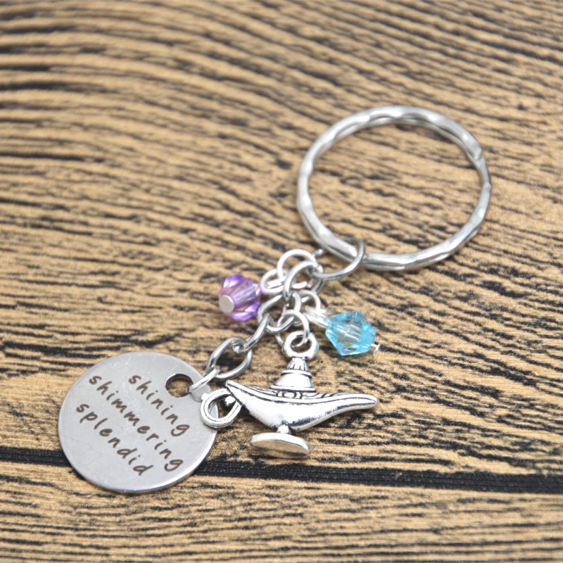 Брелок в стиле Aladdin 12 шт./лот брелок с сияющими мерцающими великолепными