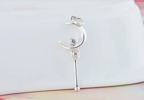 Волшебная палочка Sailor Moon ожерелье с подвеской серебряное в виде волшебной