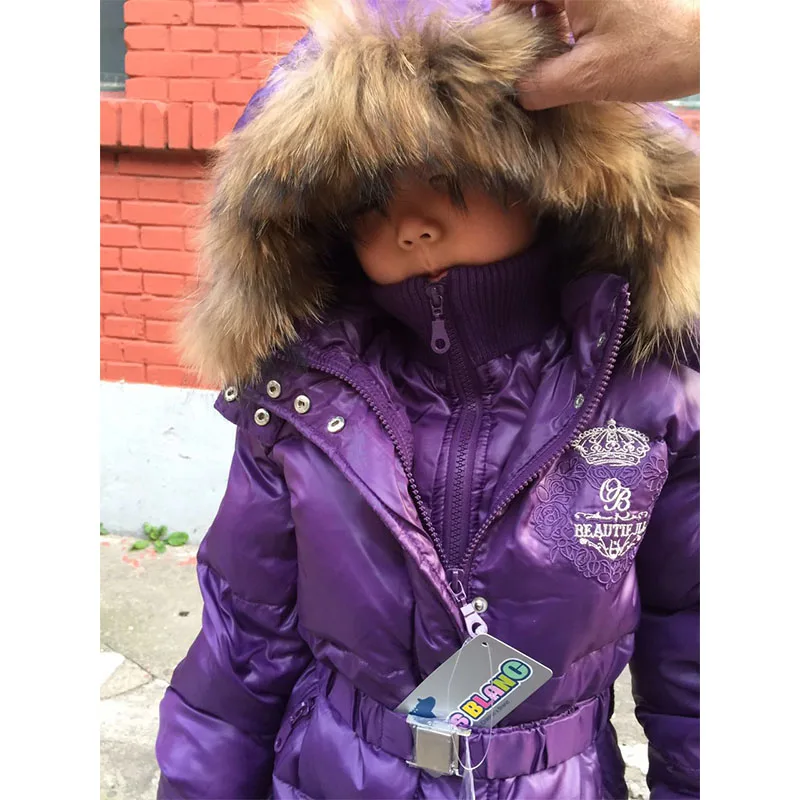 Бесплатная Доставка Высококачественный Пуховик для Девочек Пуховое Пальто