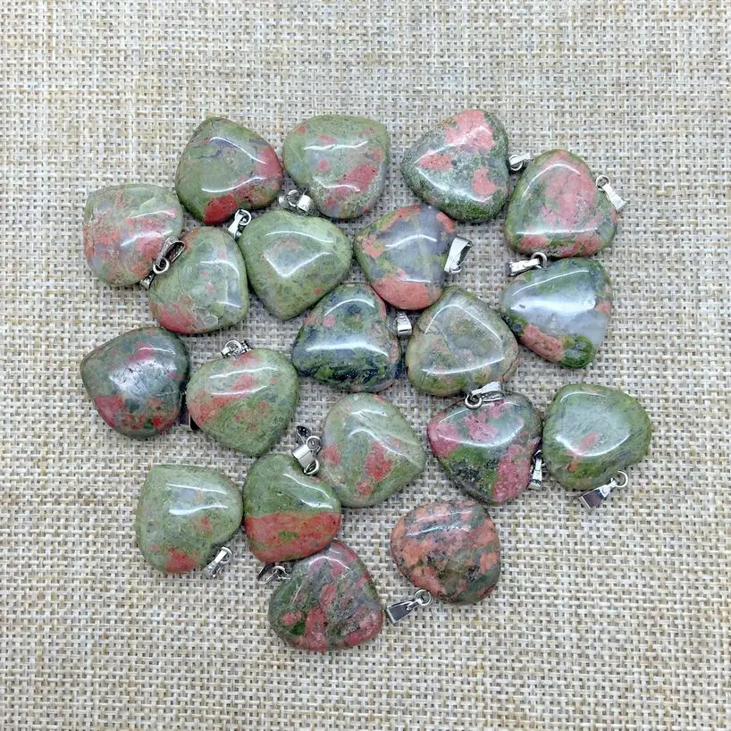 Красочный камень подвески шармы в форме сердца набор сделай сам для женщин