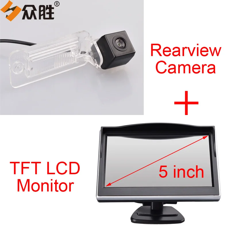 Camera Monitor Для Audi A4 b6 b7 B8 q7 s5 A6L A8L Беспроводной заднего вида Камера автоматического резервного копирования обратном Парковочные системы заднего вида камера hs8036b - Название цвета: Camera Monitor
