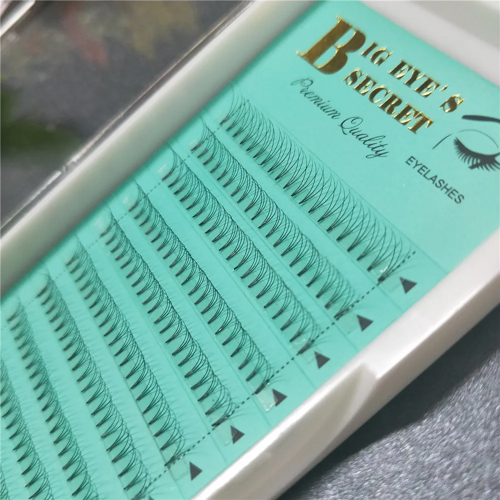 Short Stem Russian Volume Eyelash Extension 1 Tray Fans 3 Bundles Makeup Brushes Premade False Lash Soft | Красота и здоровье