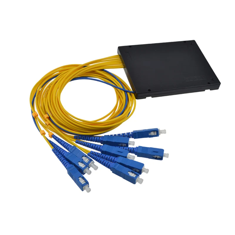 SC UPC 1x8 оптический разветвитель PLC один режим с разъемом для FTTH PC ABS коробка