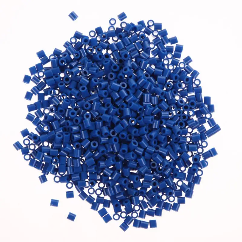 Blue 1000 шт. 5 мм EVA для Хама/игрушка из бисера perler для детей, рукоделия, рукоделие, плавкий предохранитель, Разноцветные Креативные Игрушки для раннего развития, подарки - Цвет: Blue