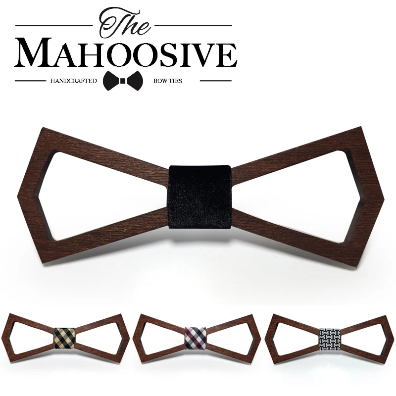 Wooden Fashion Bowties Groom Normal Mens wood Hollow Cravat Gift For Men Butterfly Gravata Male Marriage Wedding Bow Ties | Аксессуары