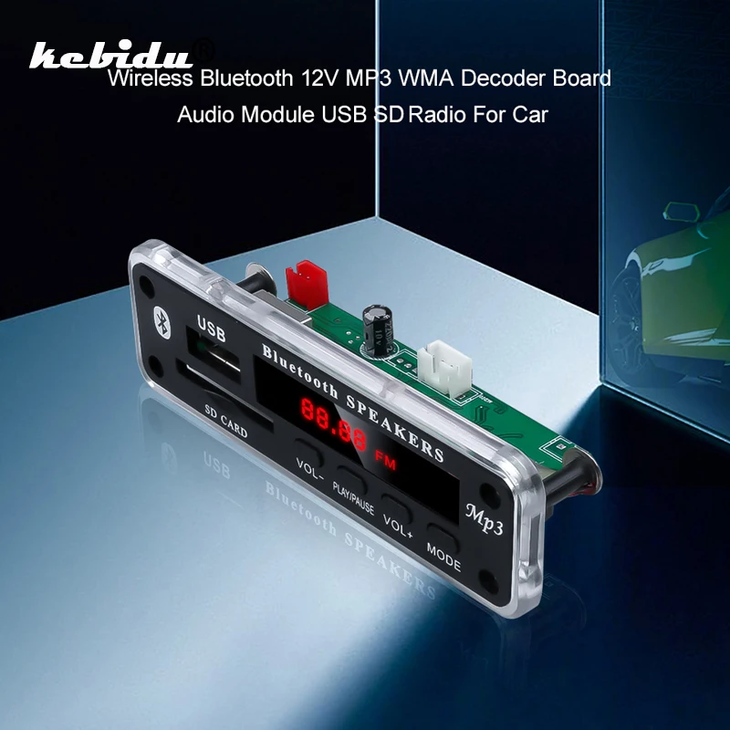 Kebidu новейший MP3 плеер декодер плата FM радио SD USB 3 5 мм AUX модуль Bluetooth приемник