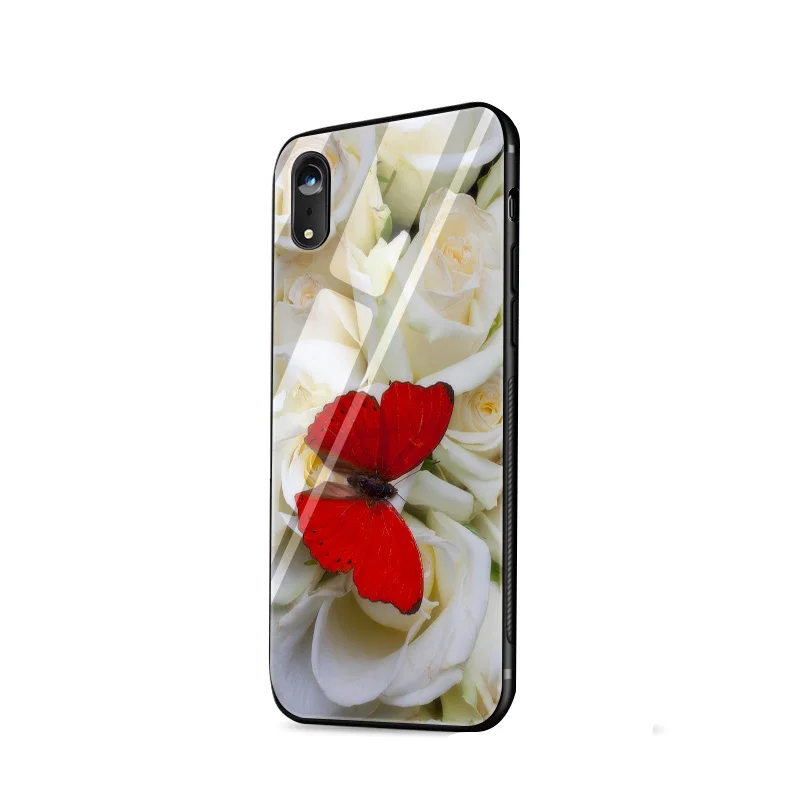 Desxz стеклянный чехол из ТПУ mariposa en rosas flor для iPhone 5 5S SE 6 6s 7 8 Plus X XR XS Max|Чехлы-накладки|