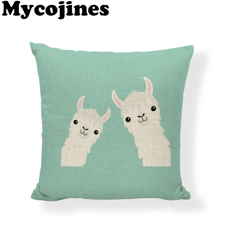Мультяшные милые наволочки из альпаки 45 см наволочка с односторонним принтом для