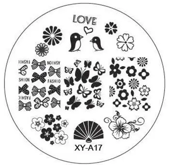 1X Новый год стильный модный дизайн DIY Nail Image штамповочные пластины 3D круглые