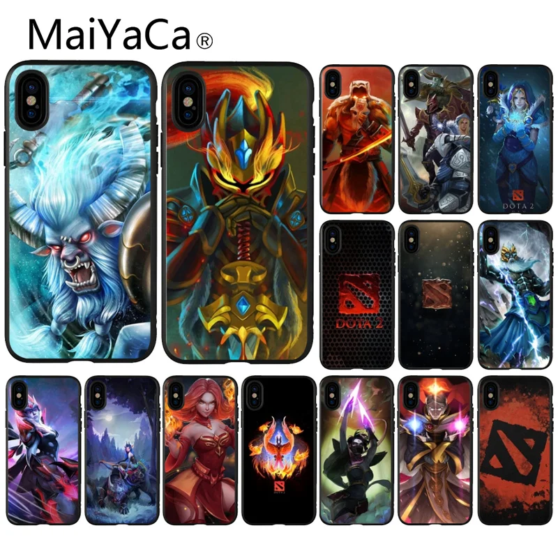 MaiYaCa Shadow Fiend Dota 2 Smart Cover черный мягкий чехол для телефона для iPhone 6S 6plus 7plus 8 8Plus X Xs MAX 5 5S XR