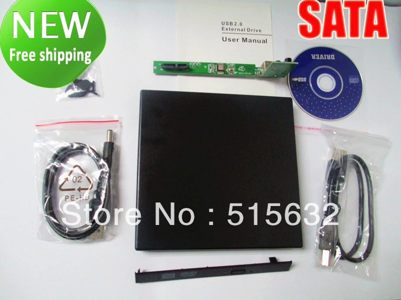 Корпус внешнего привода USB SATA CD DVD комбинированный чехол Новинка 12 7 sata|external sata|sata