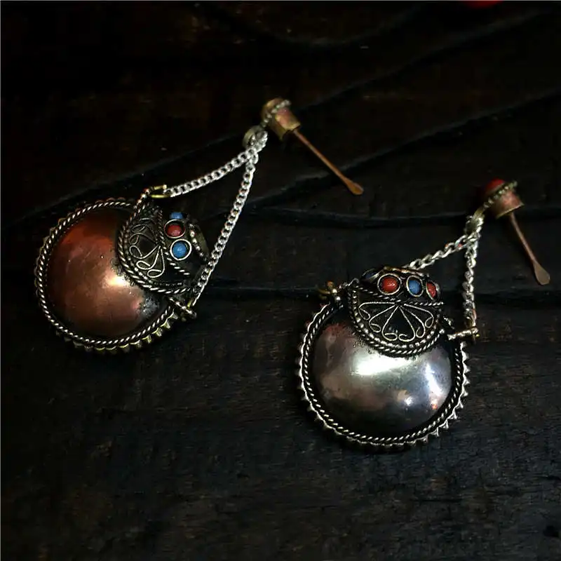 Маленькие тибетские медные бутылки BYH038 подвески в виде тибетского амулета