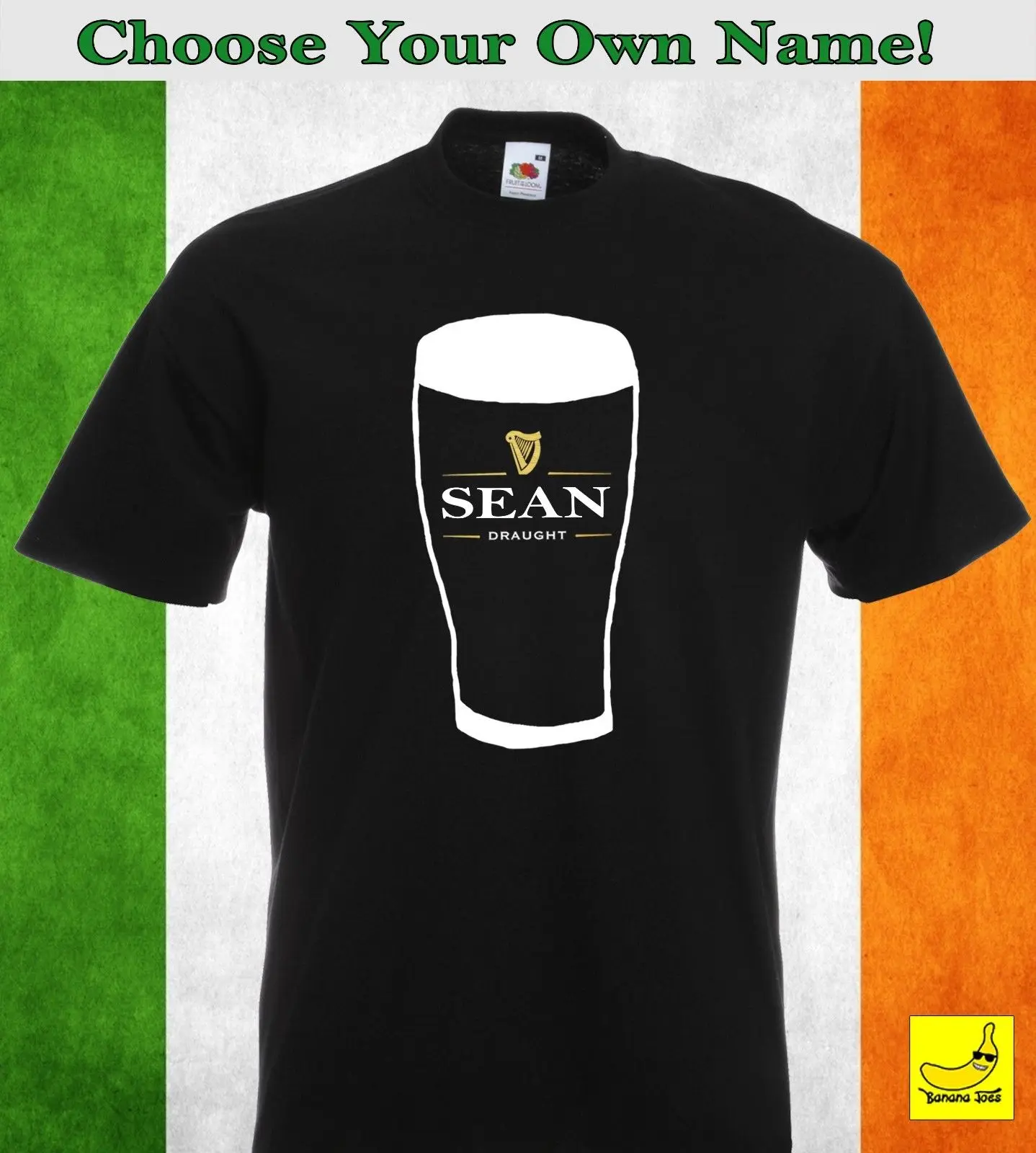 Индивидуальная футболка Guinness Ale на заказ Подарочная Paddy's Secret Santa Christmas 100%