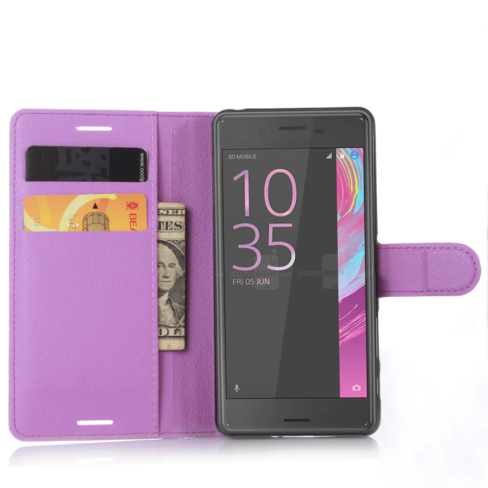 Чехол бумажник из искусственной кожи для Sony Xperia X Performance F8131 5 0 дюйма|leather case|hot