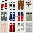 Детские носки с героями мультфильмов стильные носки для малышей с рисунком мышки лисы Тоторо хлопковые детские гольфы, теплые детские носки для малышей