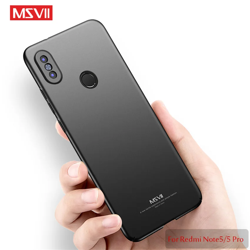 Xiaomi Redmi Note 5 Pro чехол Роскошный Silm Жесткий ПК задняя крышка для Note5 5Pro Глобальный Msvii