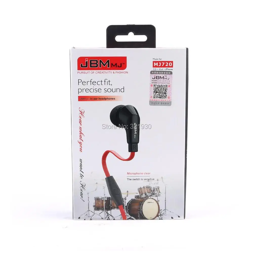 Original metal Precise Sound Super Bass Stereo In-Ear Earphone 3.5mm Headset with Microphone for Phone MP3 MP4 FREE SHIPPING | Электроника