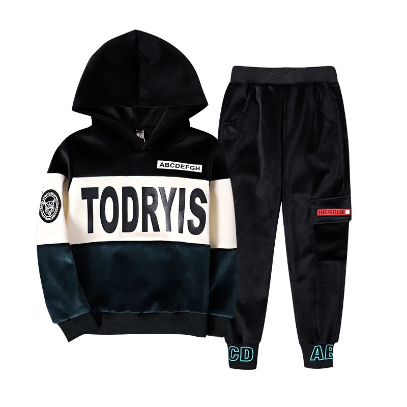 Children Tracksuit Sport Set Hooded Coat Pants Kids Boys Baby Autumn Clothes Suit Costume Sports for A Boy Girls | Детская одежда и