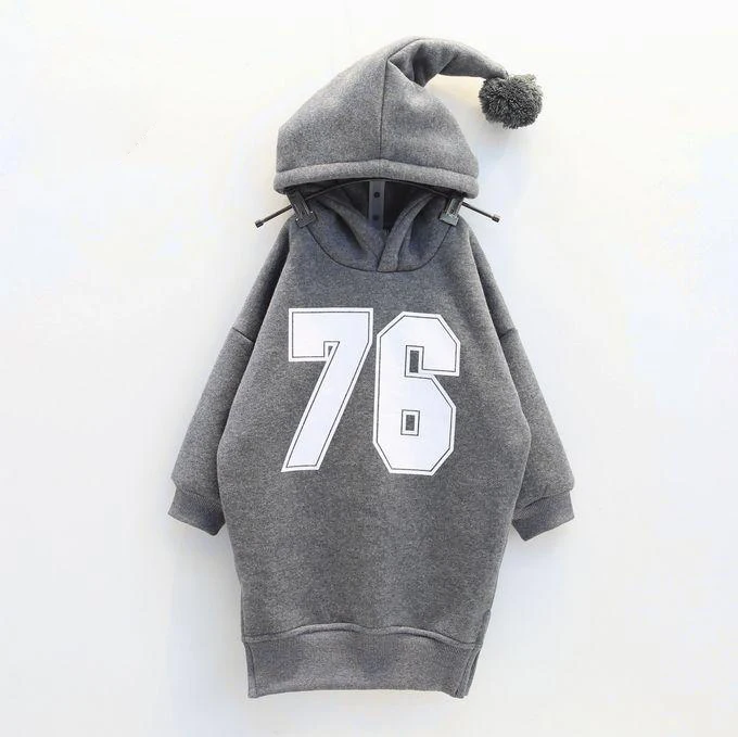 Брендовая детская зимняя длинная футболка 2017 бархатный плотный свитер для