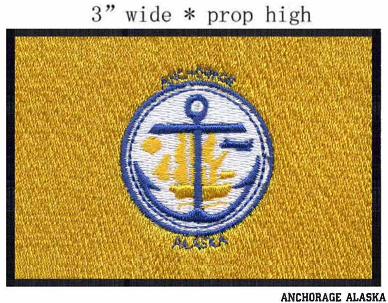 Anchorage Alaska USA Flag embroidery patch 3&quot wide shipping/brand patches/embroidered womens clothes/sequin | Дом и сад