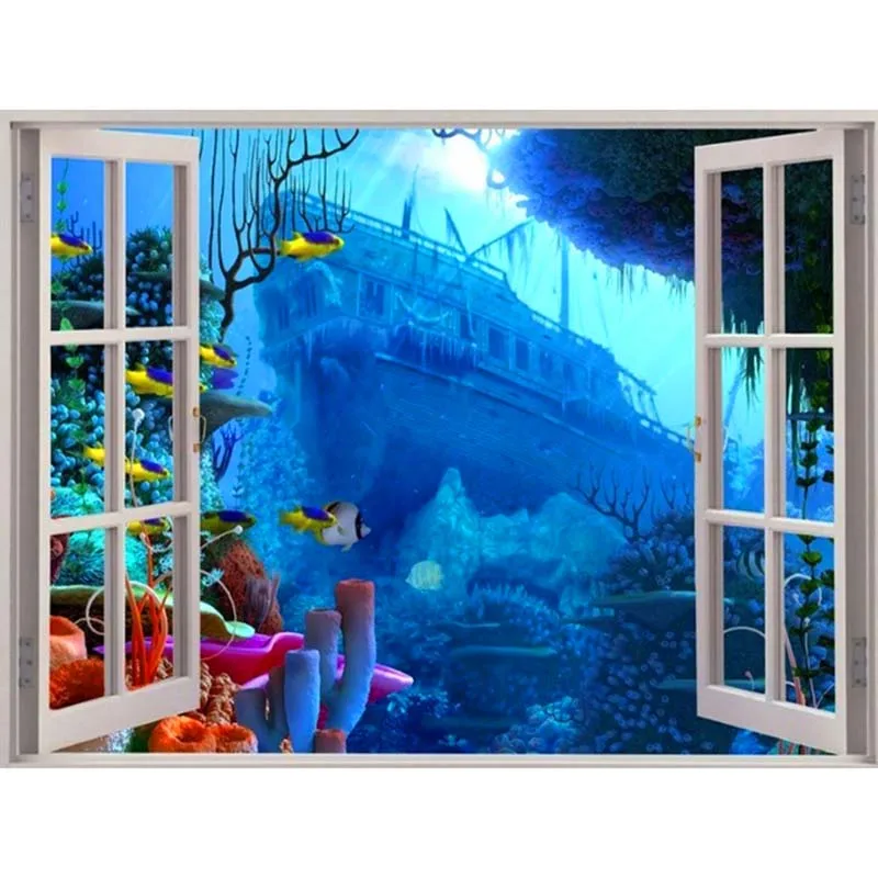 Белый HOMFUN полная квадратная/круглая дрель 5D DIY Алмазная картина "вид окна" 3D вышивка крестиком 5D домашний Декор подарок - Цвет: Белый
