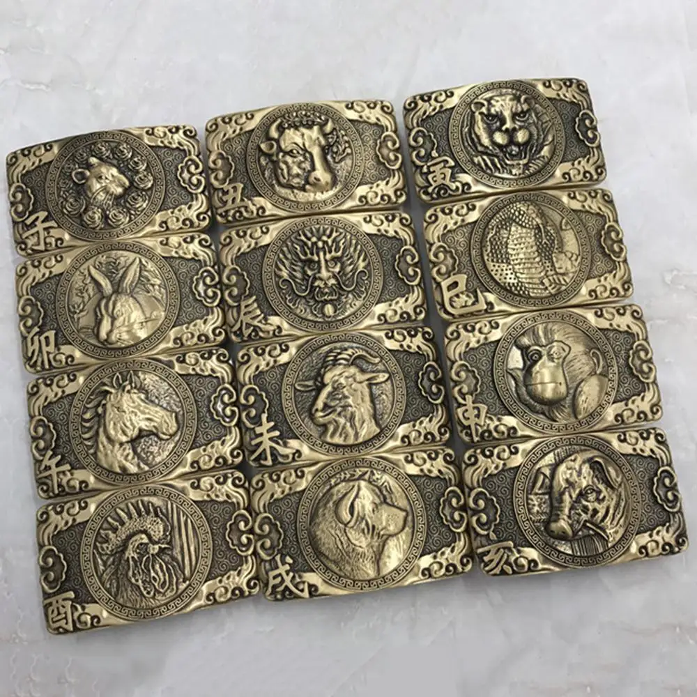 CUKUP новый дизайн с изображением животных Китайские знаки зодиака латунная