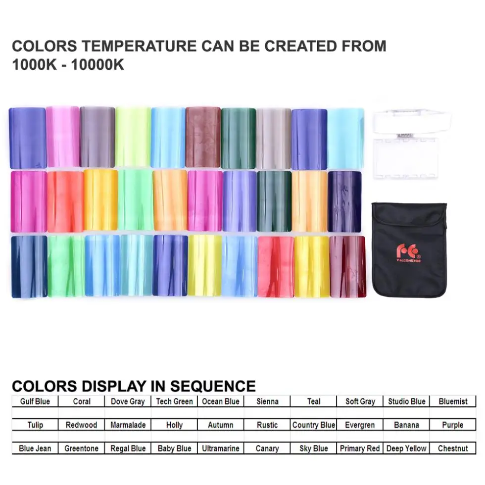 Вспышка Speedlite 30 Цвета Цвет гель комплект с шторки &amp Отражатели и сумка для Canon Nikon