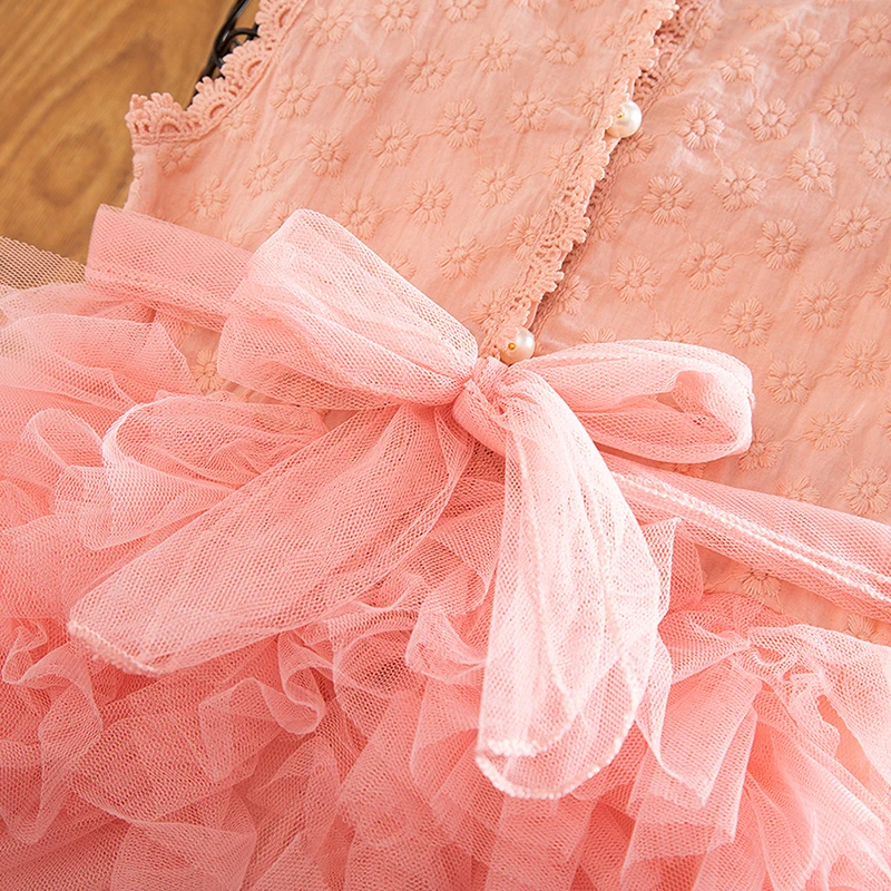 Летние платья для девочек Пышное нарядное платье-пачка элегантное праздничное