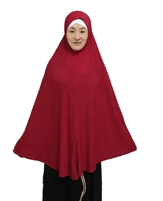 Модный мусульманский цельный длинный простой хиджаб большой молитвенный