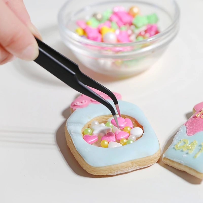 1 шт. антистатические локоть из нержавеющей стали пинцет Торт Плесень Sugarcraft