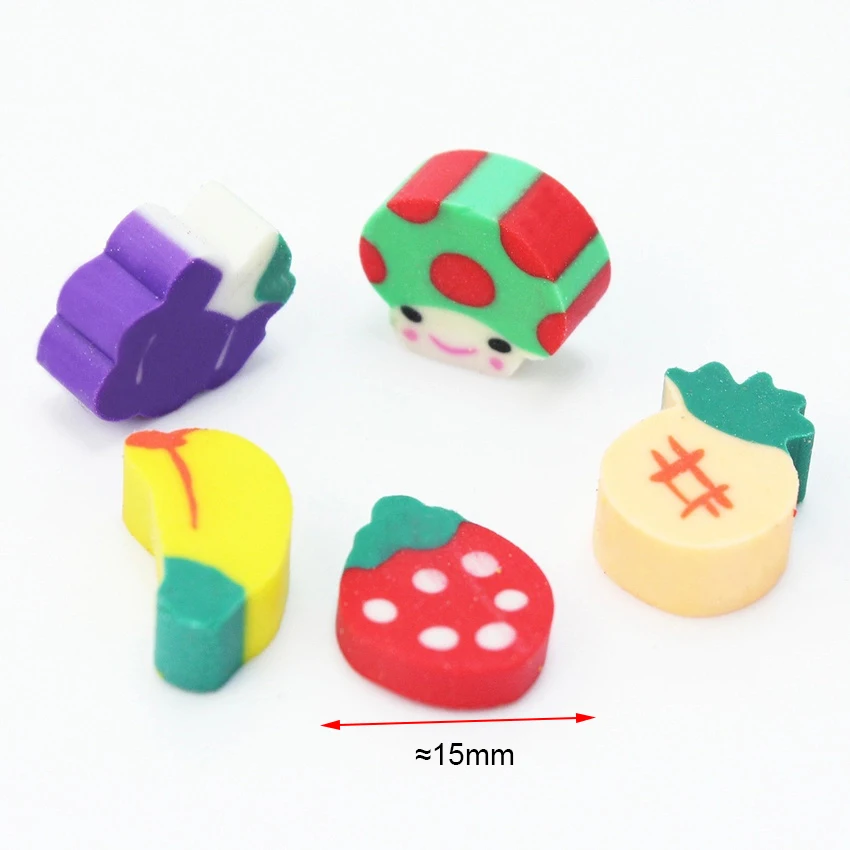 10 шт./лот ластик карандаш Лидер продаж милый мини в виде фруктов резиновый для