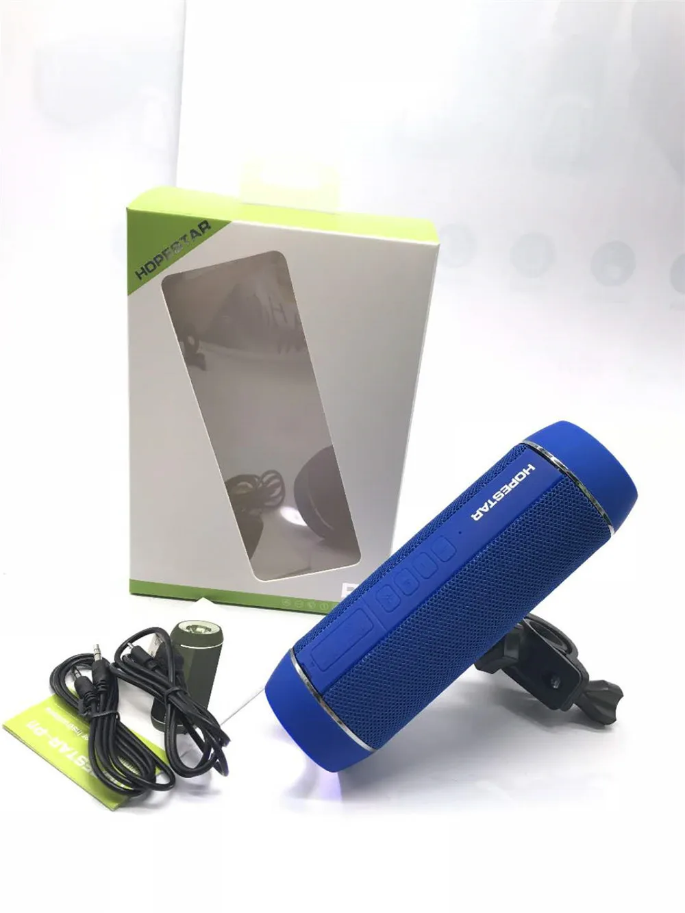 HOPESTAR P11 портативный Bluetooth динамик водонепроницаемый беспроводной сабвуфер с внешним аккумулятором USB AUX FM радио фонарик - Цвет: Синий