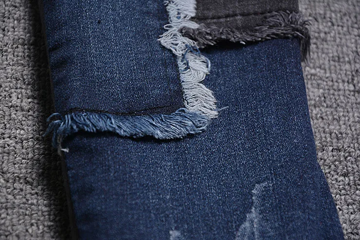 

Elastic skinny capris denim women tassel zipper spliced patchwork new jeans woman spring summer denim pencil pants jeans NZ07