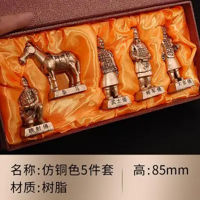 

Набор из 5 предметов Терракотовая армейская ручная работа Xi'an туристические сувениры мужское украшение подарки ручной работы поделки стату...