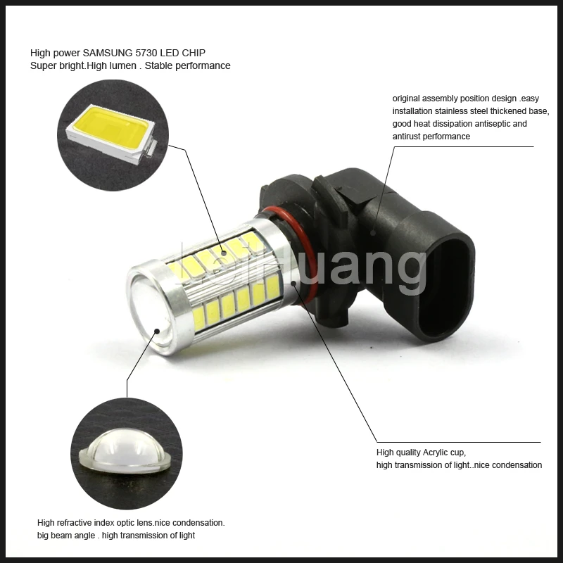 9006 HB4 5630 33 SMD светодиодный Белый Автомобильная противотуманная фара дальнего