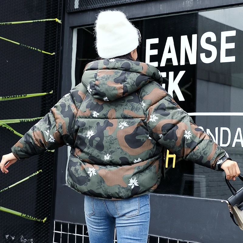 2019 с капюшоном хлопковая стеганая зимняя куртка для женщин Oversize Теплый Новый s