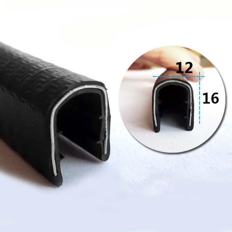 

12mm x 16mm U Channel Edge Trim Seal Strip For Metal Edges, Cars, Lid, Boat, Heavy Equipment
