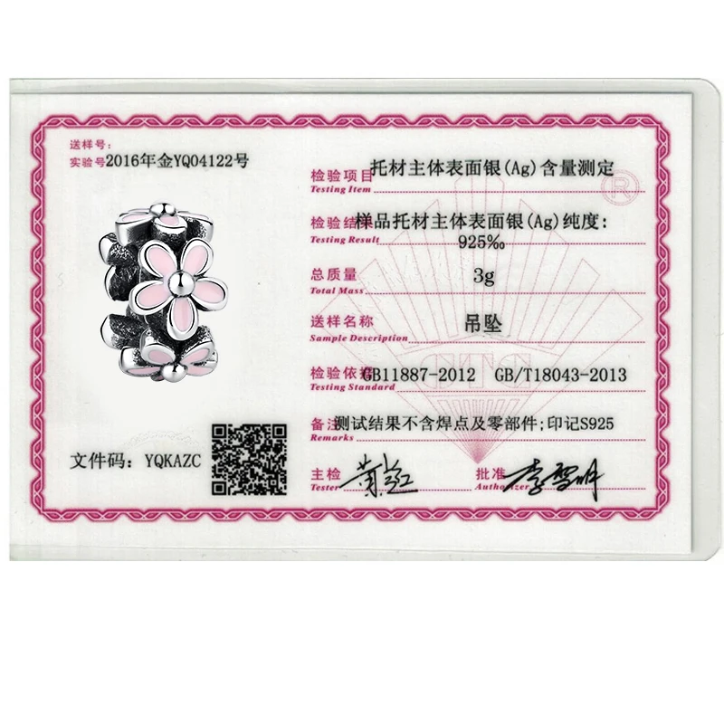 

ELESHE Wholesale Women Fashion Jewelry 100% 925 Sterling Silver Pink Enamel Bead Trendy Daisy Flower Charm Fit Original Bracelet