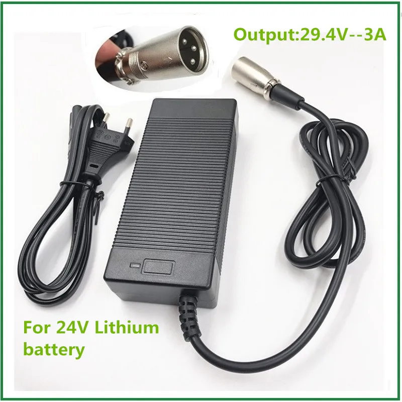 24V для е байка Батарея Зарядное устройство 29.4V3A из положить Li Ion 7 серия 25 2 V 9