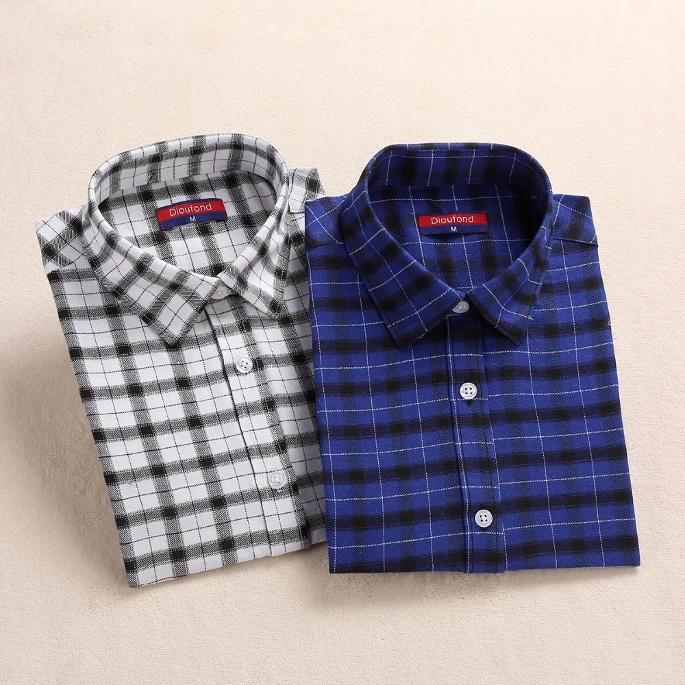 Женская клетчатая блузка хлопковая с длинным рукавом Лидер продаж|shirt ads|shirt brashirt