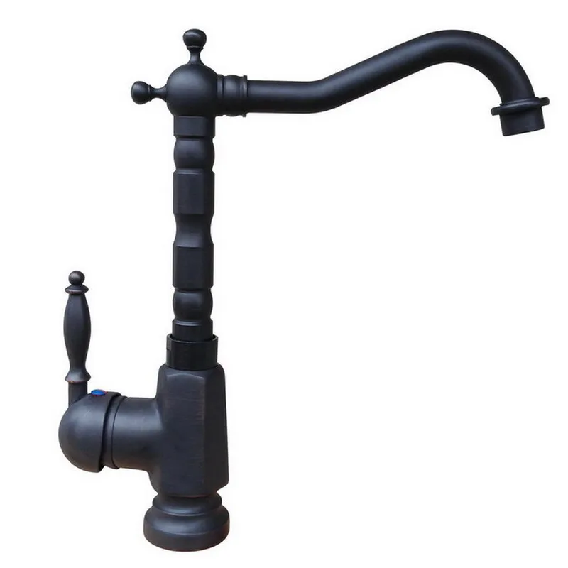 Black Oil Rubbed Brass Single Handle Lever Swivel Spout Kitchen &amp Bathroom Vessel Sink Basin Faucet Mixer Water Tap anf340 |