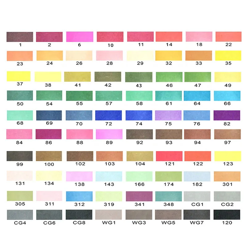 Indoor 80 colors Улучшенный 40/60/80/120/160 Цвета ручка маркер комплект Dual Head эскиз маркеры кисточки ручка для рисования манга анимация дизайн товары для рукоделия - Цвет: Indoor 80 colors