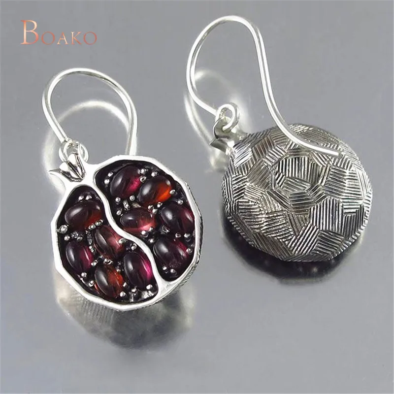 сережки серьги женские для Для женщин круглые гранатовая серьга розовое цвета