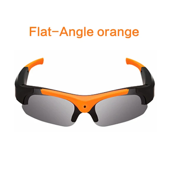 Flat angle orange HD 1080P 16 Гб/32 Гб Камера Смарт очки черный/оранжевый поляризованные линзы солнцезащитные очки камера экшн Спорт Видео камеры очки - Цвет: Flat angle orange