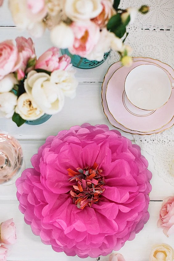 35 см ткани Бумага Пипидастр шары Круглый Цветок помпонами цветок Шары Для