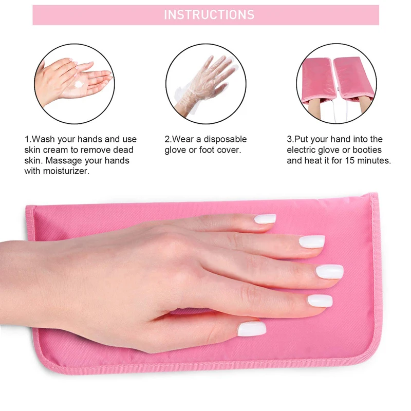 Парафиновые восковые пинетки с подогревом варежки электрическим для ухода за