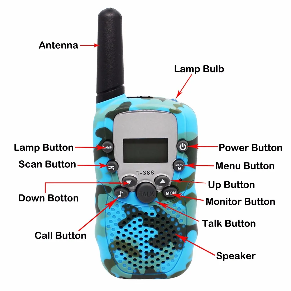 2 шт. детская мини-рация T388 22 канала FRS/GMRS 0 5 Вт | Мобильные телефоны и аксессуары