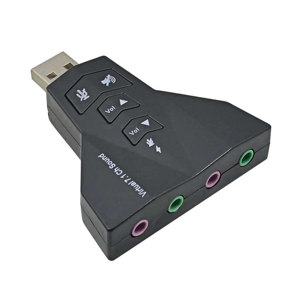 TISHRIC 7,1 USB звуковая карта Внешний микрофонный динамик для наушников 3,5 мм разъем для USB аудио адаптера интерфейс для ПК Mac ноутбука