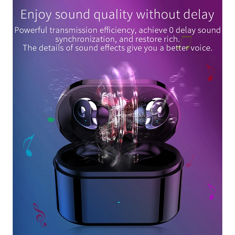 Беспроводные наушники Mini Twins Mpow TWS-SE6, Bluetooth 5,0, стерео наушники с Подавлением Шума, водонепроницаемые наушники с зарядным устройством